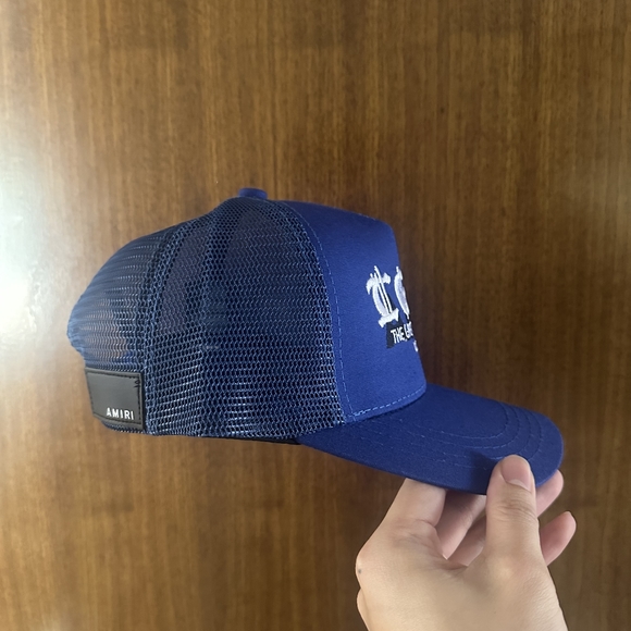 Amiri blue hat with spray print - Picture 3 of 6